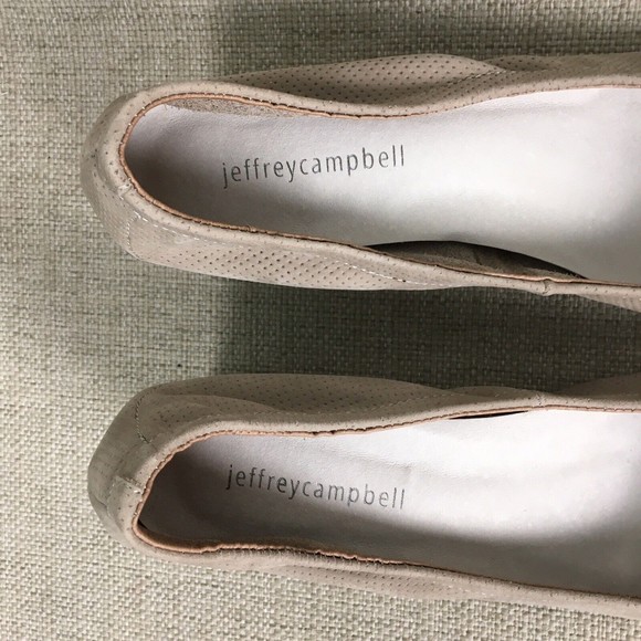 Jeffrey Campbell Cyndi Shoes Size 6.5 Gray Block Heels Suede Pumps - Picture 3 of 8